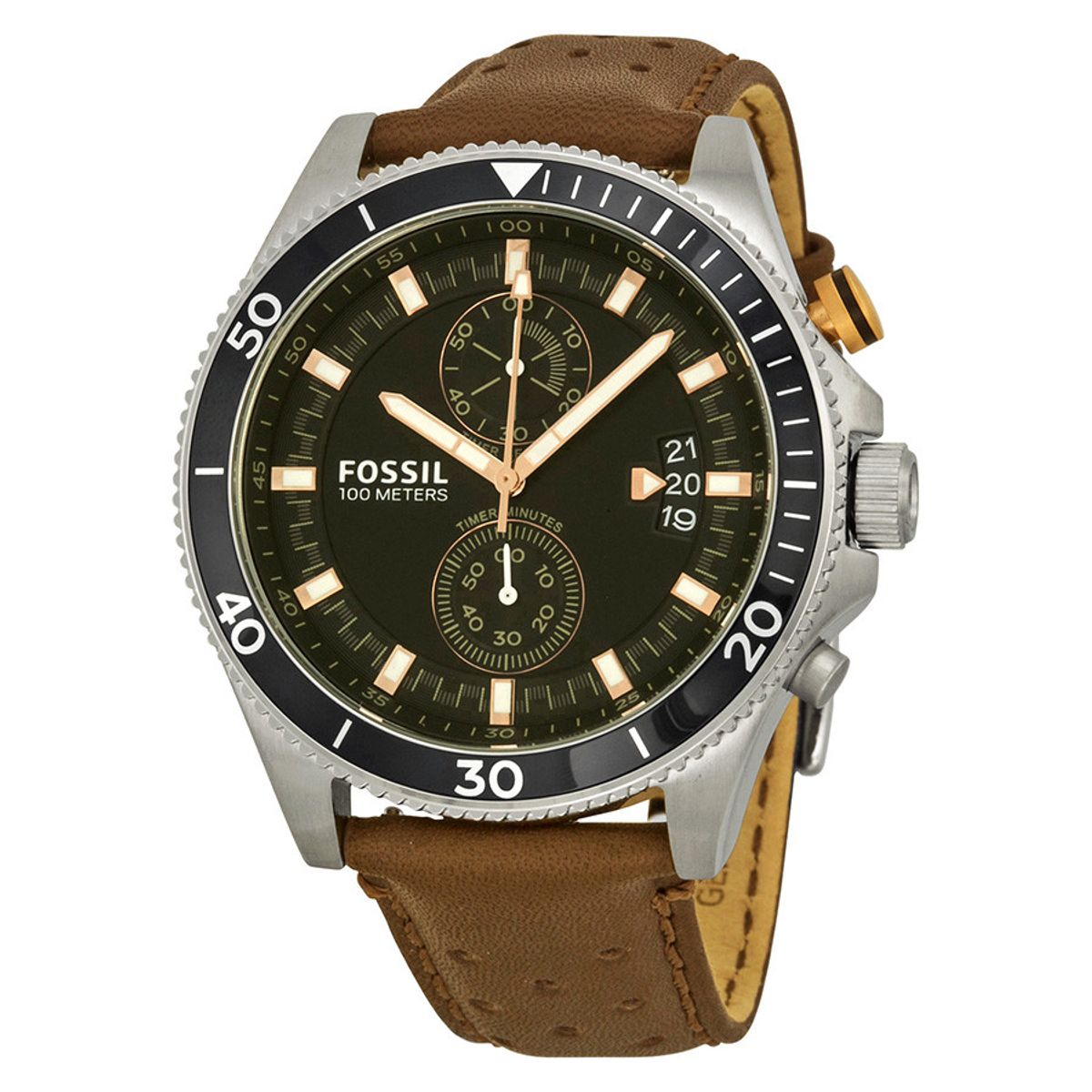 FOSSIL - Reloj Fossil Coachman CH2944 Marrón De Cuero Piel Para Hombre.