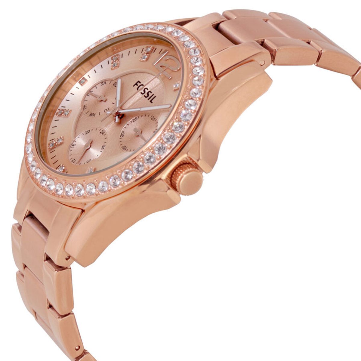 FOSSIL - Reloj Fossil Riley ES2811 Rose gold De Acero inoxidable Para Mujer.