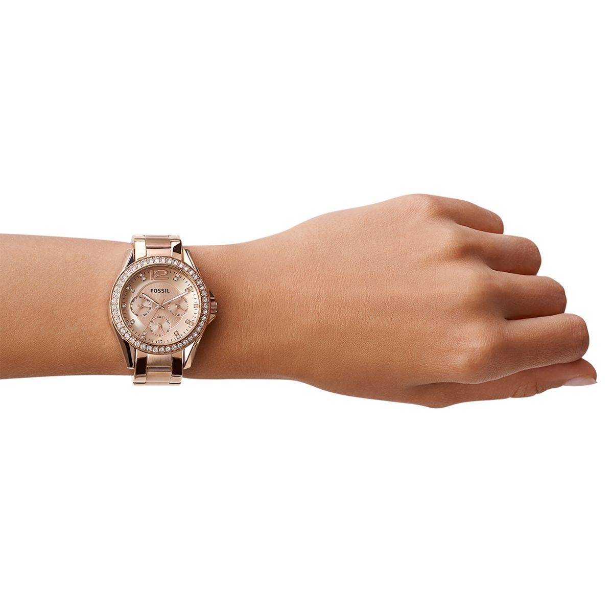 FOSSIL - Reloj Fossil Riley ES2811 Rose gold De Acero inoxidable Para Mujer.