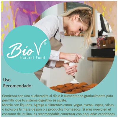 Imagen 2 del producto Inulina Pura 400gr Sin Gluten Vegano Bio V