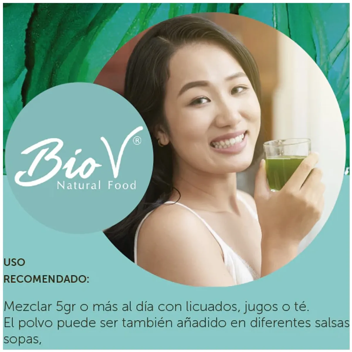 BIOV - Spirulina 200gr Orgánica Vegana Sin Gluten Bio V