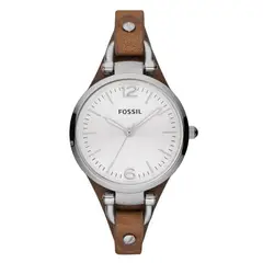 FOSSIL - Reloj Georgia ES3060 Marrón De Cuero Piel Para Mujer