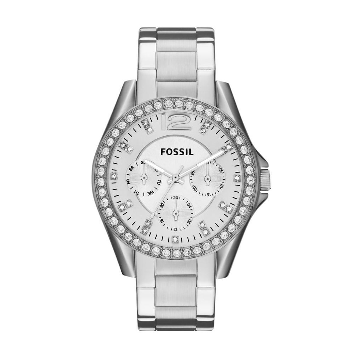 FOSSIL - Reloj Fossil Riley ES3202 Plateado De Acero inoxidable Para Mujer.