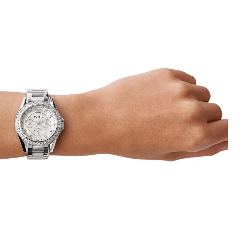 FOSSIL Reloj Fossil Riley ES3202 Plateado De Acero inoxidable Para