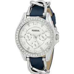 FOSSIL - Reloj Riley ES3464 Azul De Cuero Piel Para Mujer.