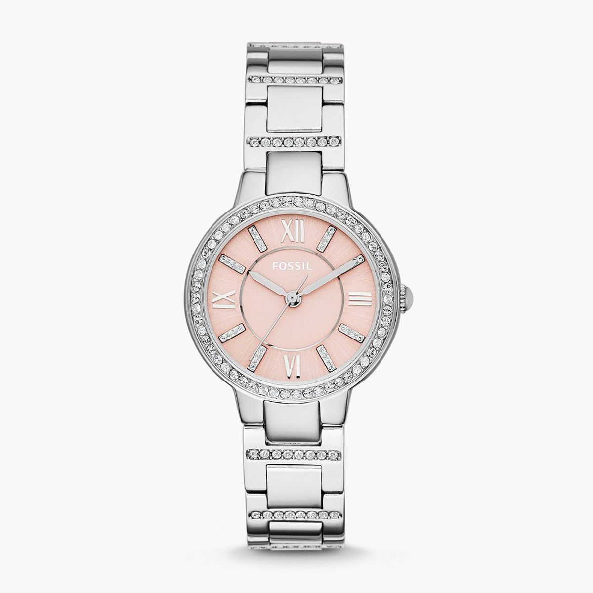 FOSSIL - Reloj Fossil Virginia ES3504 Plateado De Acero inoxidable Para Mujer.