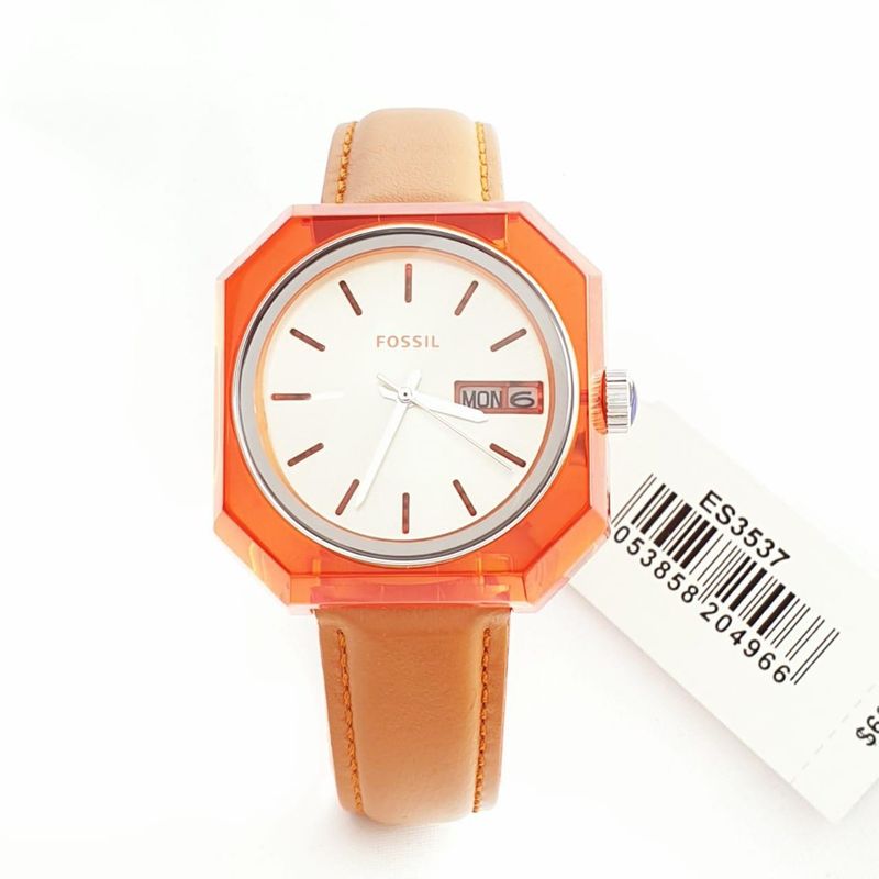 FOSSIL - Reloj Fossil Classic ES3537 Marrón De Cuero Piel Para Mujer.