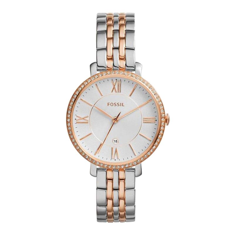 FOSSIL - Reloj Fossil Jacqueline ES3634 Plateado Rose De Acero inox. P Mujer.