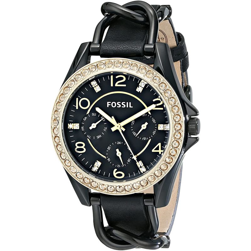 FOSSIL - Reloj Fossil Riley ES3696 Negro De Acero inoxidable Para Mujer.
