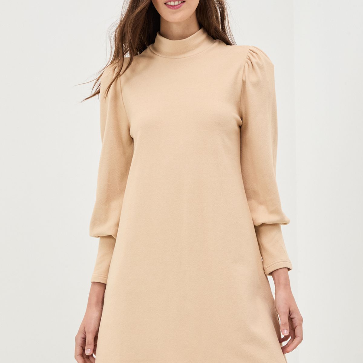 IO - Vestido Corto Beige Mujer Io