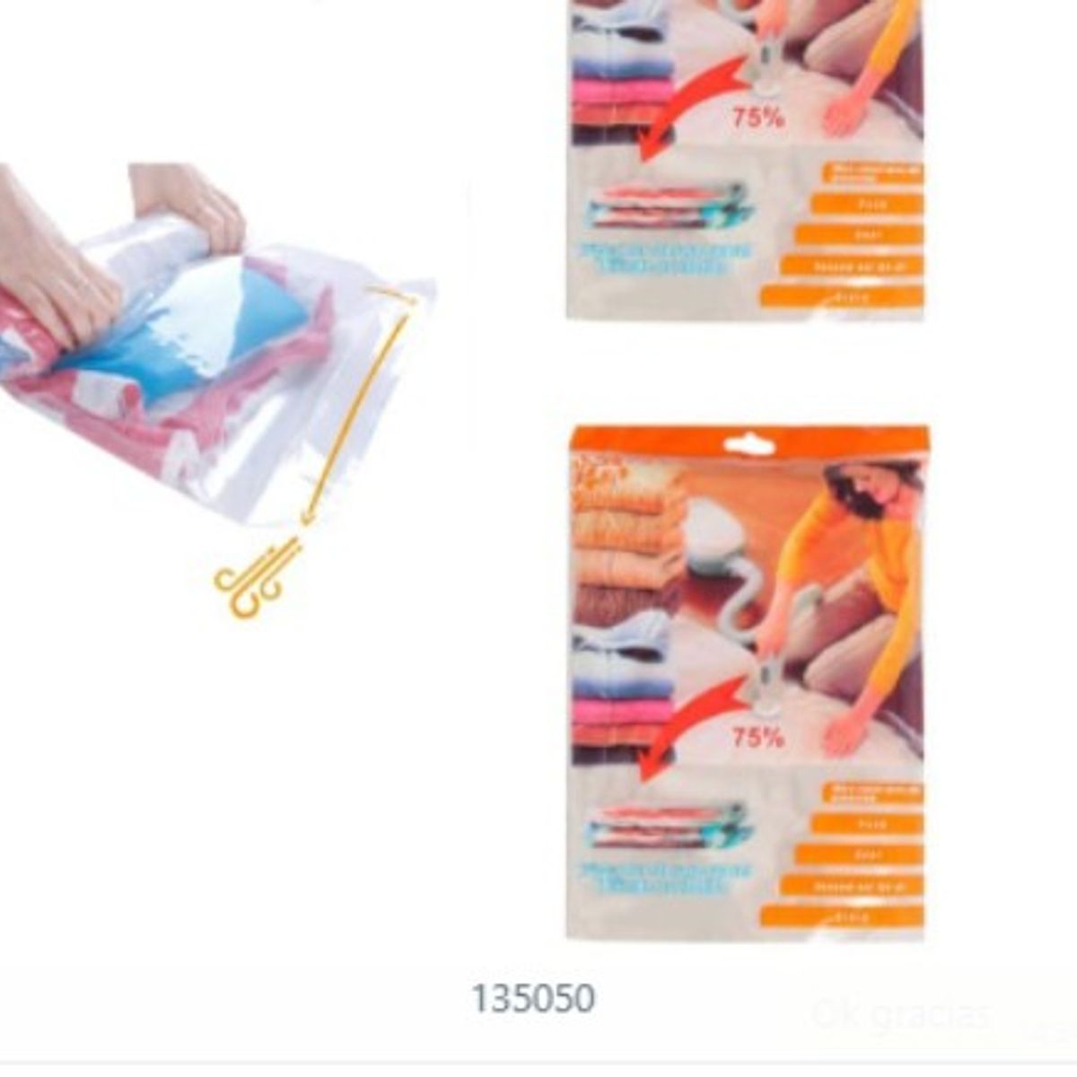 GENERICO - Bolsa De Almacenamiento Al Vacio 70x100 cm