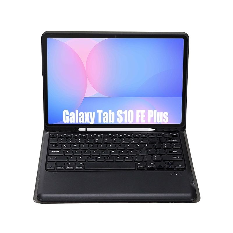 RENVMEXY - Teclado Bluetooth A820B negro para Samsung Galaxy Tab S10 FE Plus.