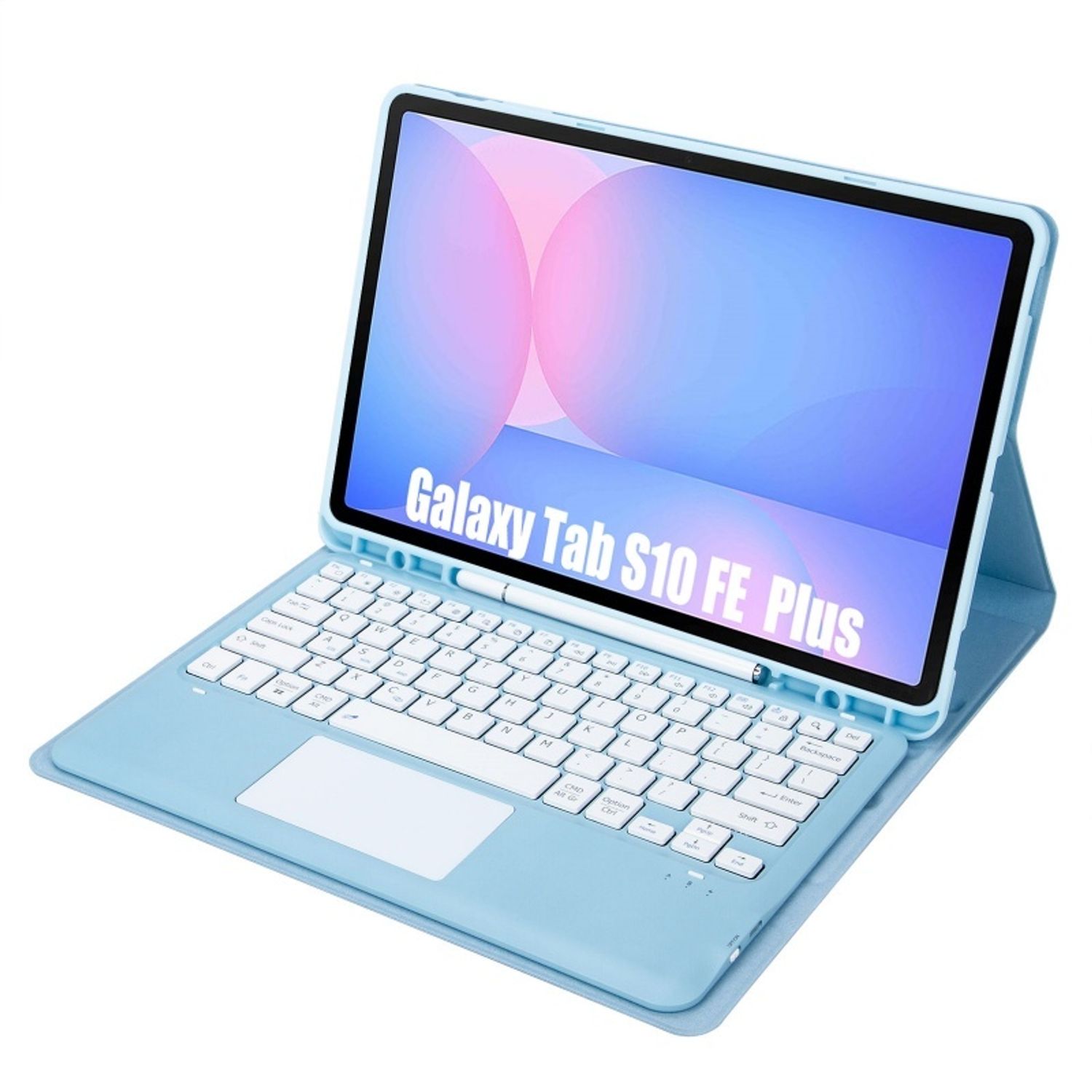 RENVMEXY Teclado táctil A820B-A azul para Samsung Tab S10 FE Plus
