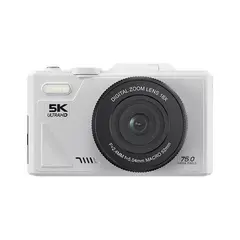 RENVMEXY - Cámaras digitales 5K 75MP WiFi 18X zoom W1 blanca 64GB