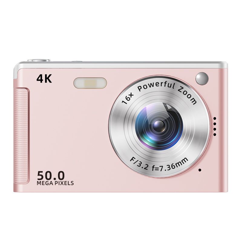 RENVMEXY - Cámara RENVMEXY M06 Rosa 4K 50MP Compacta Memoria 64GB Incluida.