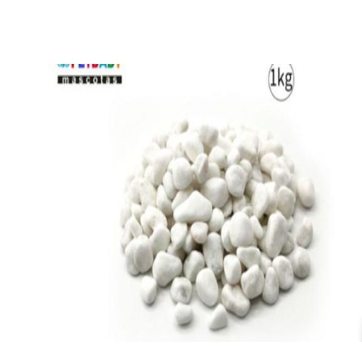 GENERICO - Piedras Decorativas Jardín Blanco 1kg
