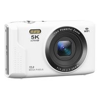 Cámara Digital S95PRO Blanca 5K｜72MP con WiFi｜Memoria 64GB de Regalo