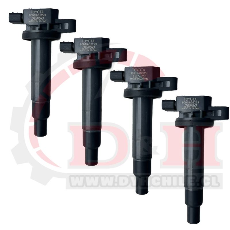 GENERICO - Juego 4 Bobinas Original Compatible Toyota Yaris 1999-2017