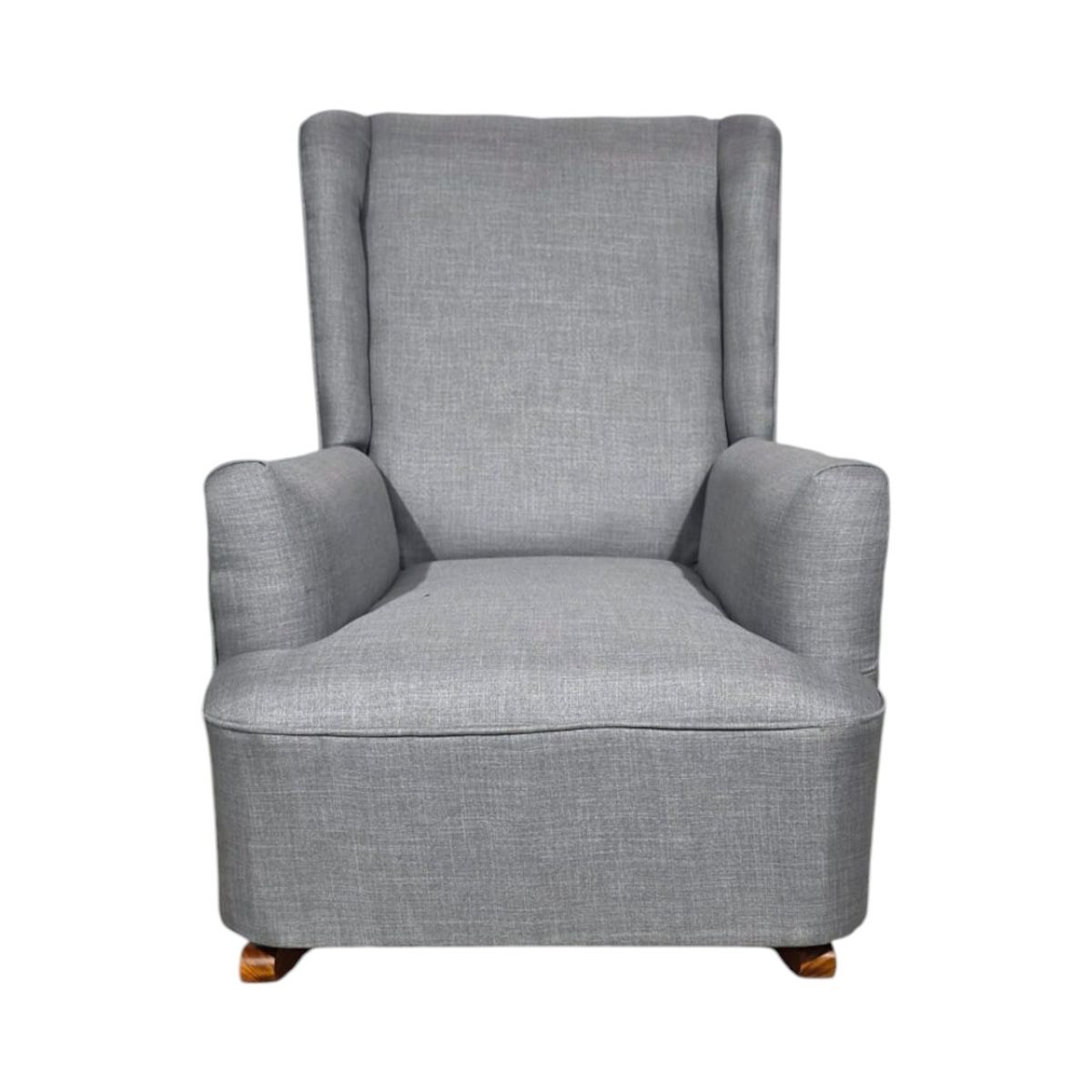 DISEÑOS VALESTRINI - SILLON MECEDOR LINO GRIS CLARO