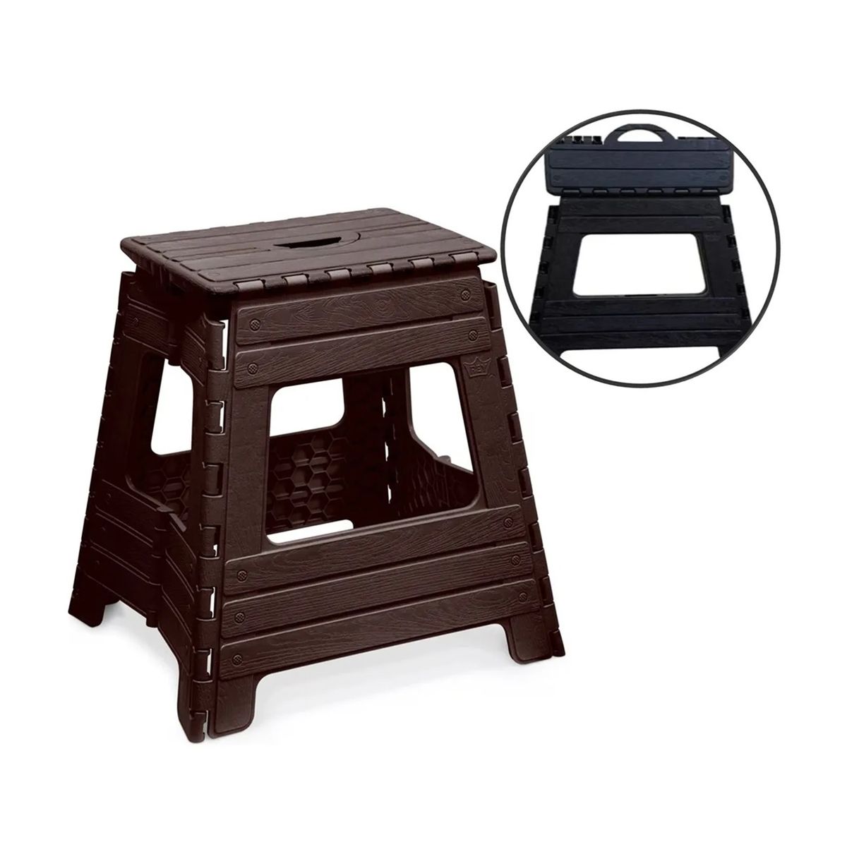 REYPLAST - Piso Banco Banquito Taburete Plegable Grande Reyplast 120kg