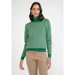CANADIENNE - Sweater Mujer Algodón Verde