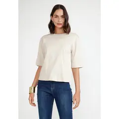 CANADIENNE - Polera Mujer Algodón Peruano Beige