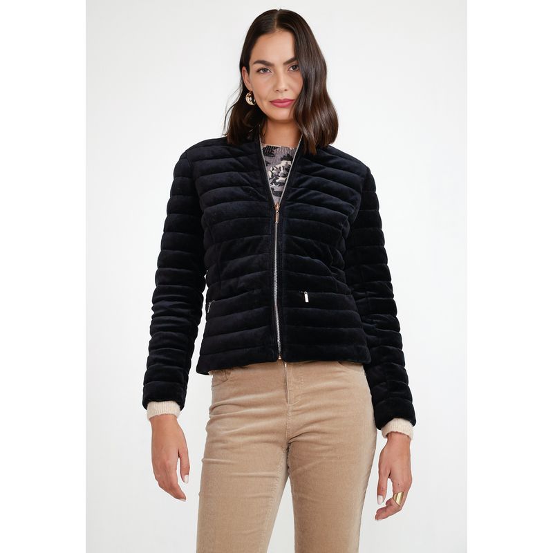 CANADIENNE - Parka Acolchada Mujer Algodón Negro Canadienne