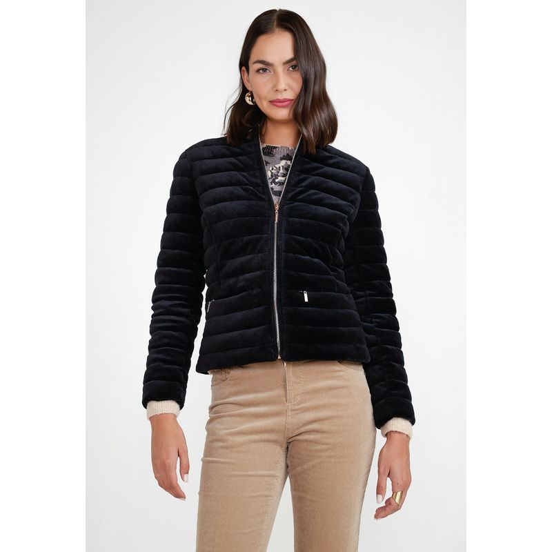 CANADIENNE - Parka Acolchada Mujer Algodón Negro Canadienne