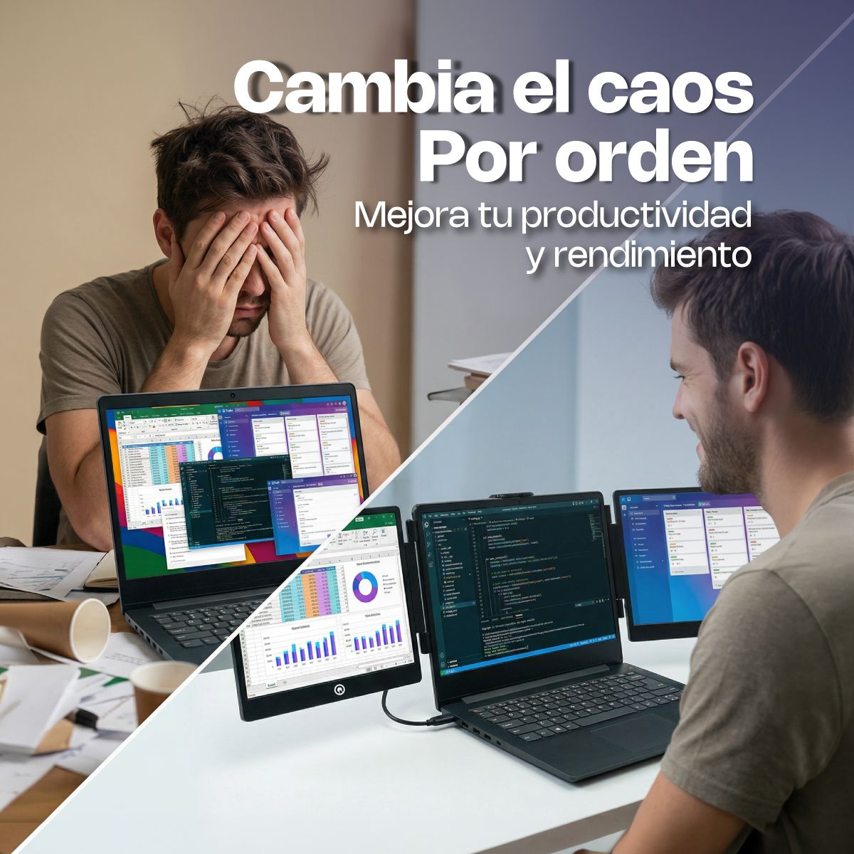 ASIAQUALITY - Extensor Pantalla Laptop Doble 14 Full HD S2 USB-C HDMI Monitor Portátil Notebook Windows