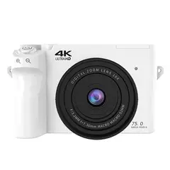 RENVMEXY - Cámaras digitales 4K 75MP Blanca + 64GB - WiFi y Oferta