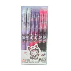 GENERICO - Pack 12 Lápices Tinta Gel 100% Borrable Diseño Kawaii