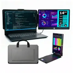 GENERICO - Monitor Portátil Acoplable S1 De 14 1080p Compatible Windows Mac Linux Negro