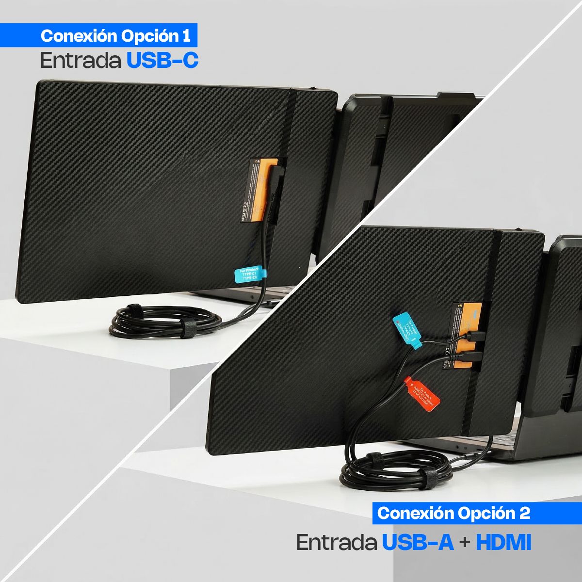 ASIAQUALITY - Monitor Portátil Acoplable S1 De 14 1080p usb-a/c