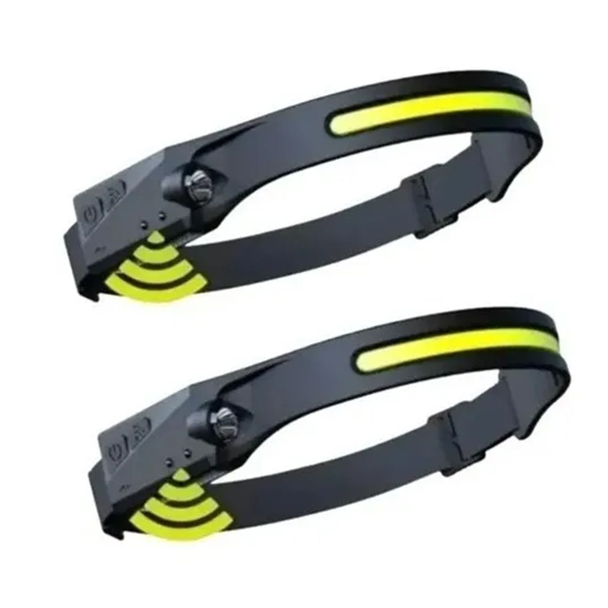 GENERICO - Pack X2 Linterna Frontal Led Con Sensor Luz Camping Minero