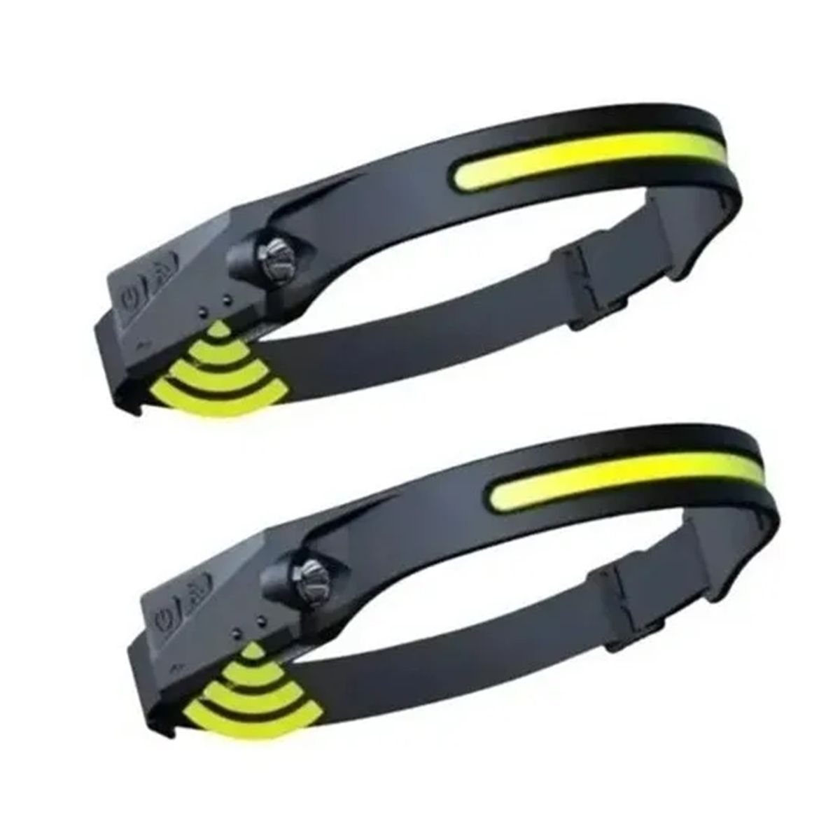 GENERICO - Pack X2 Linterna Frontal Led Con Sensor Luz Camping Minero