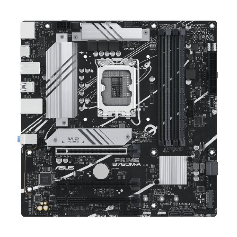 ASUS - Placa Madre Asus PRIME B760M-A-CSM LGA 1700 DDR5, mATX, Aura Sync