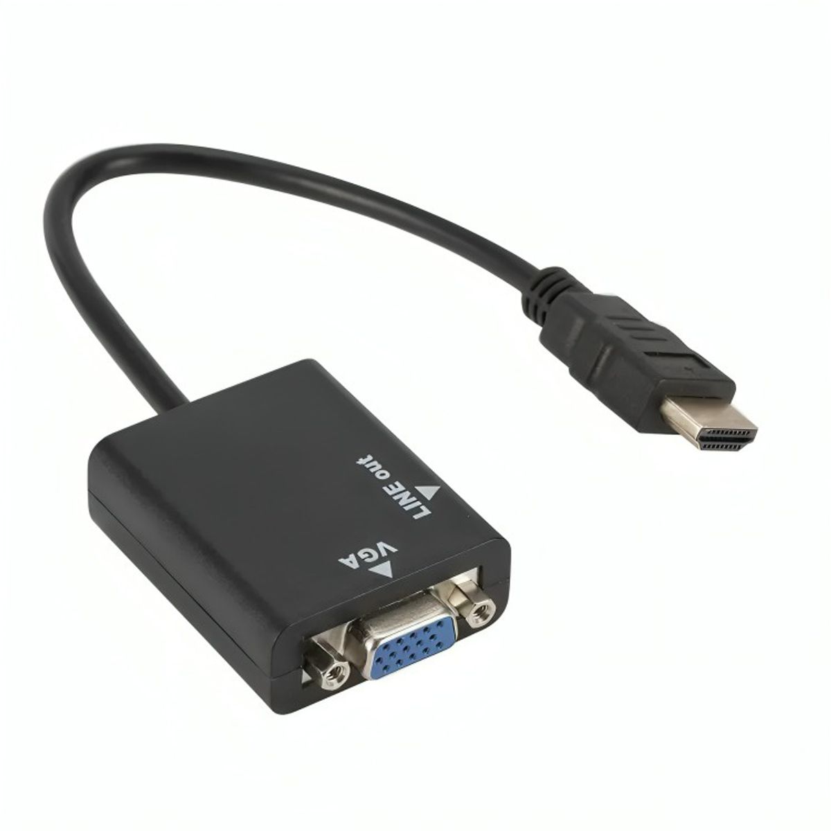 GENERICO - Adaptador Cable de Conversión Hdmi A Vga + Audio Hd