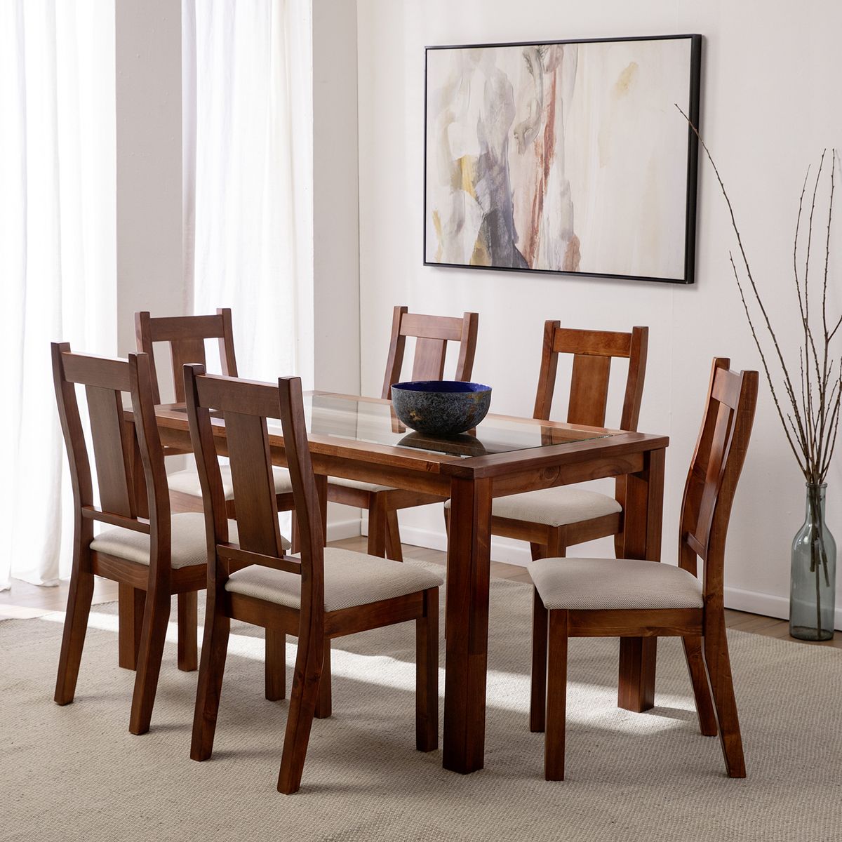 EROOMS - COMEDOR BARCELONA SISAL  6S  CANELA