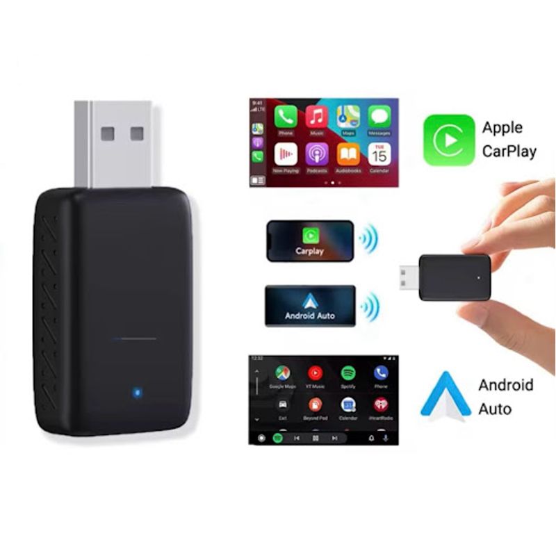 GENERICO - Mini Adaptador Inalambrico para radio Carplay o Android Auto