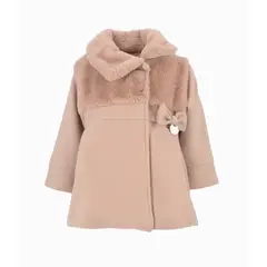 LIMONADA - Abrigo bebés con lazo beige