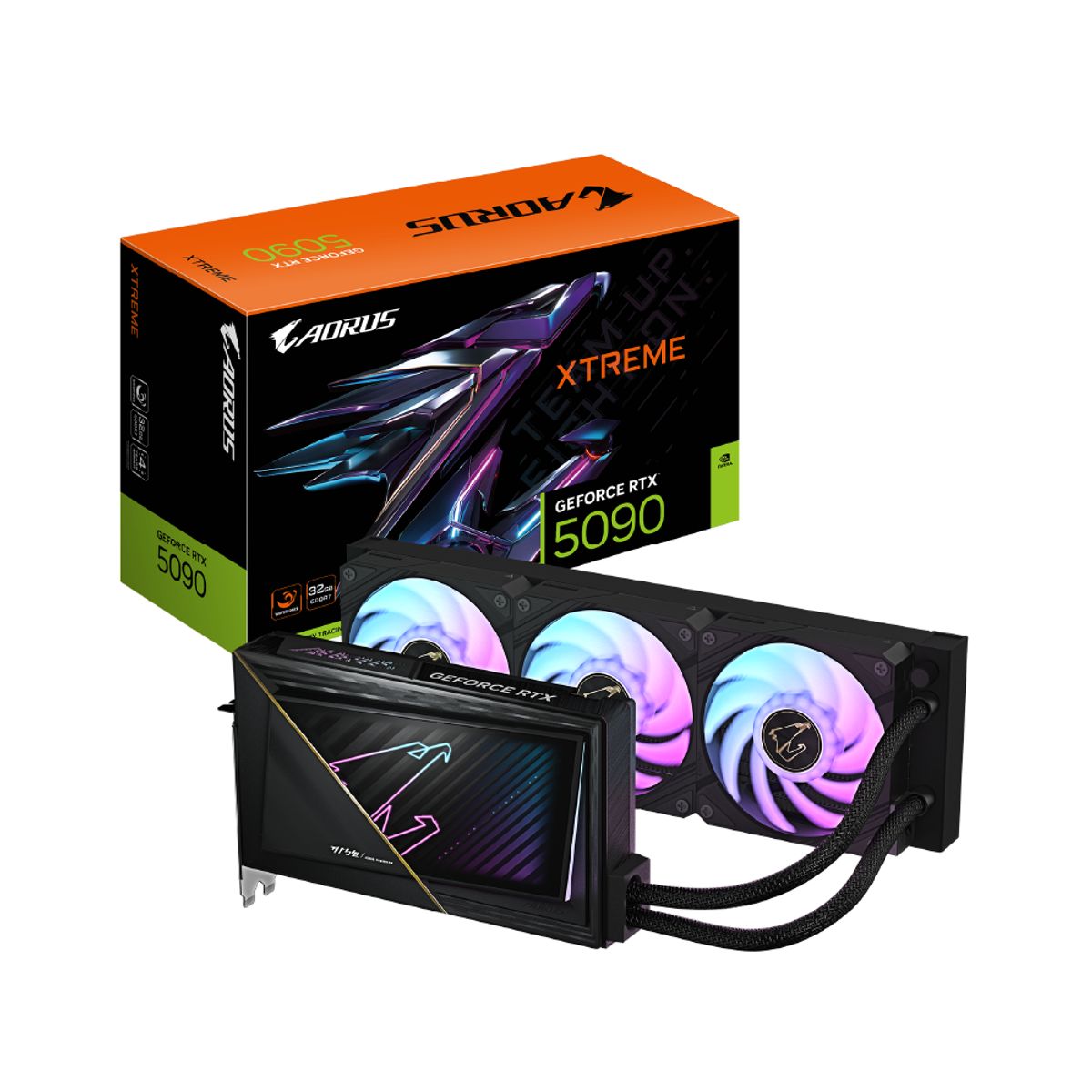 AORUS - Tarjeta Video Aorus RTX 5090 Xtreme Waterforce 32G GDDR7 PciE-5