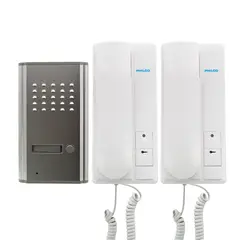 PHILCO - PORTERO ELECTRICO 2 CITOFONOS FRENTE METALICO PR-20