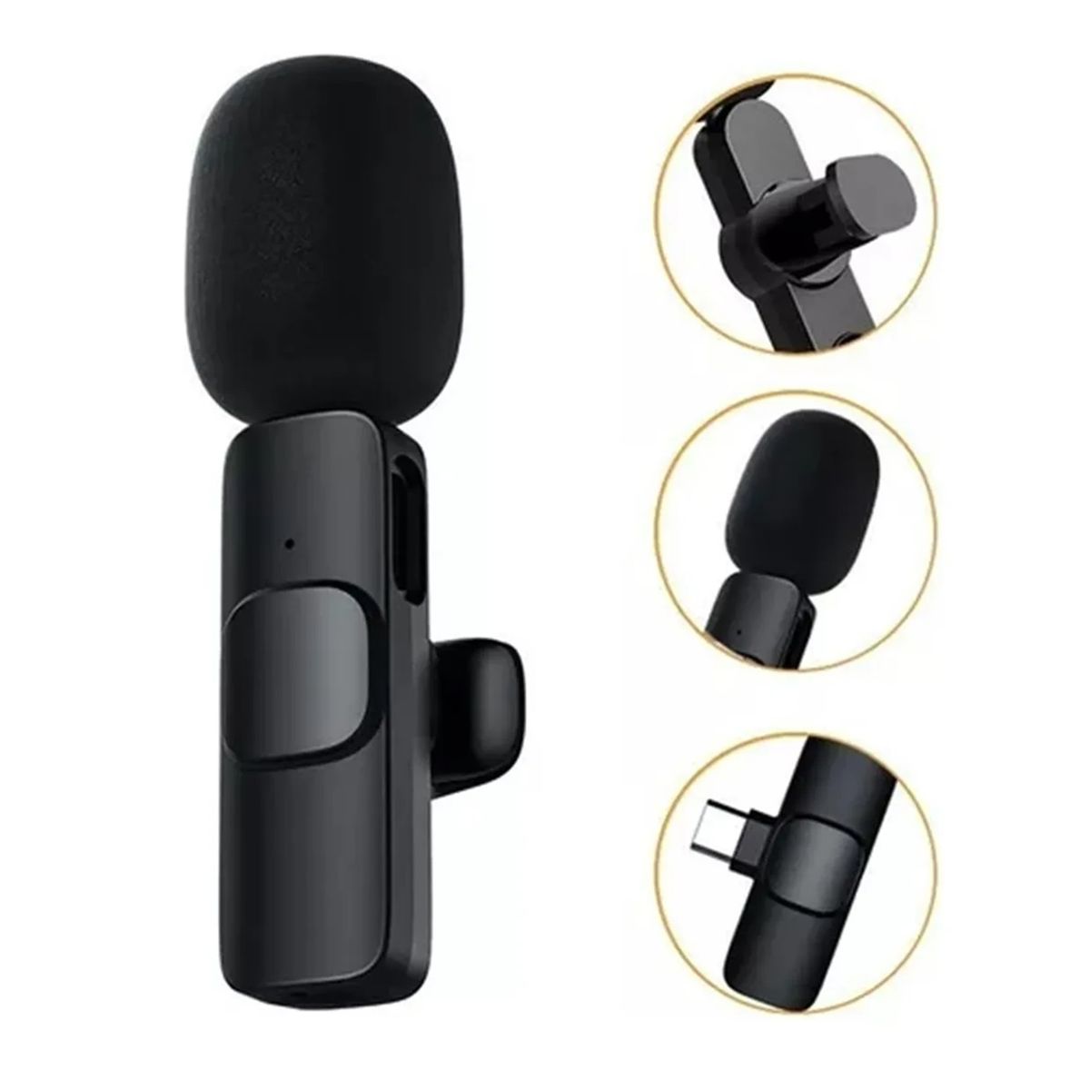 GENERICO - Micrófono Inalámbrico De Solapa Lavalier Celular Usb-c