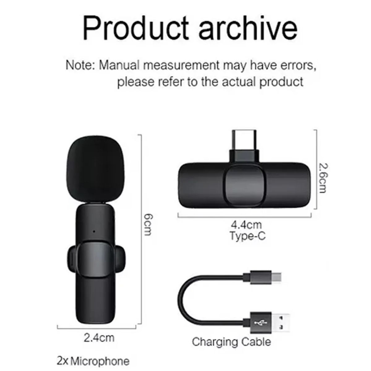GENERICO - Micrófono Inalámbrico De Solapa Lavalier Celular Usb-c