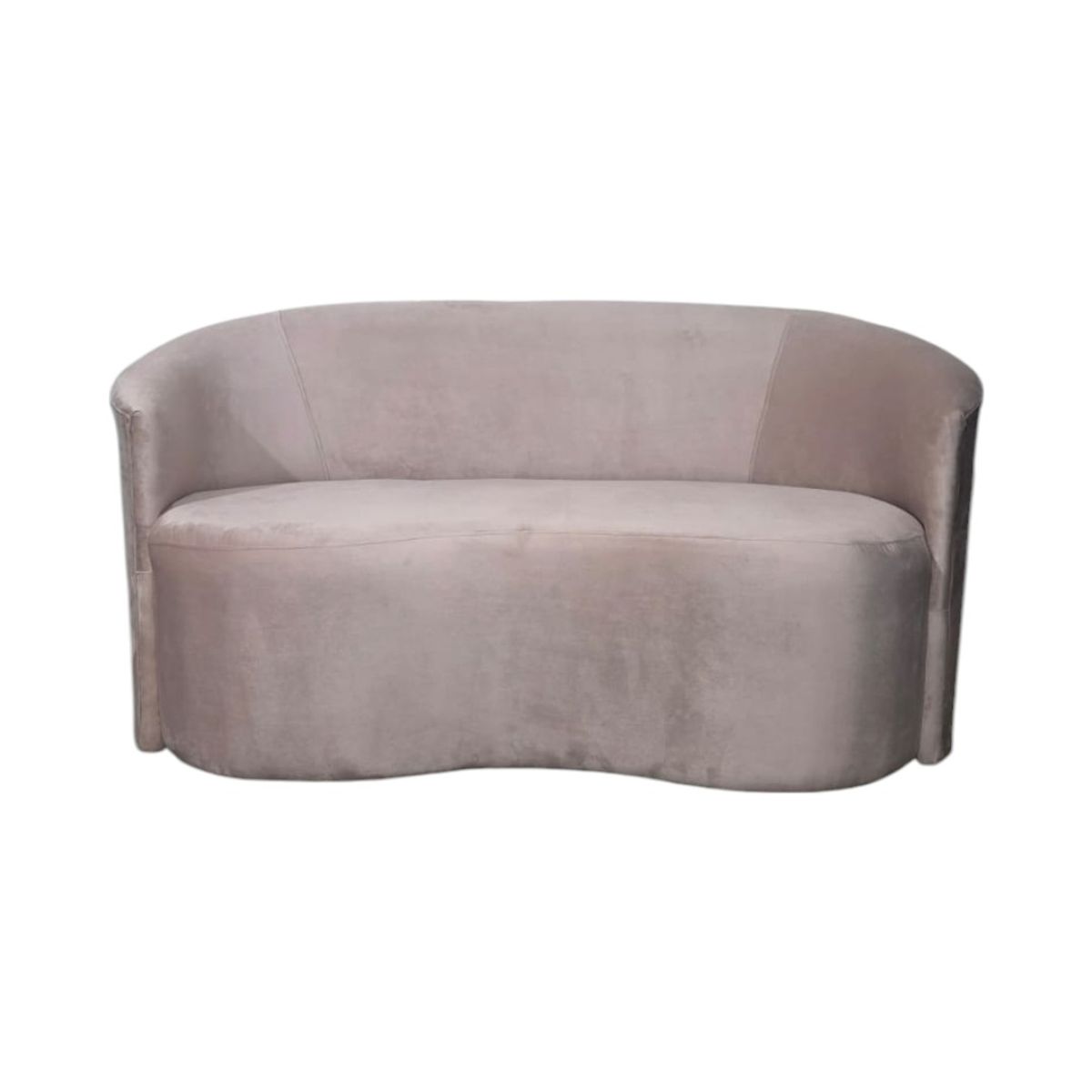 DISEÑOS VALESTRINI - SOFA MONACO CURVO FELPA PALO ROSA
