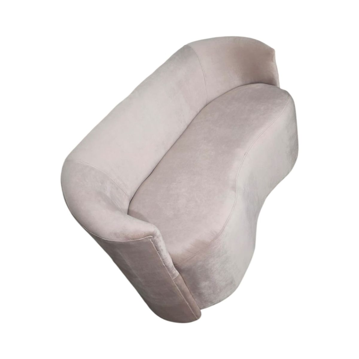 DISEÑOS VALESTRINI - SOFA MONACO CURVO FELPA PALO ROSA