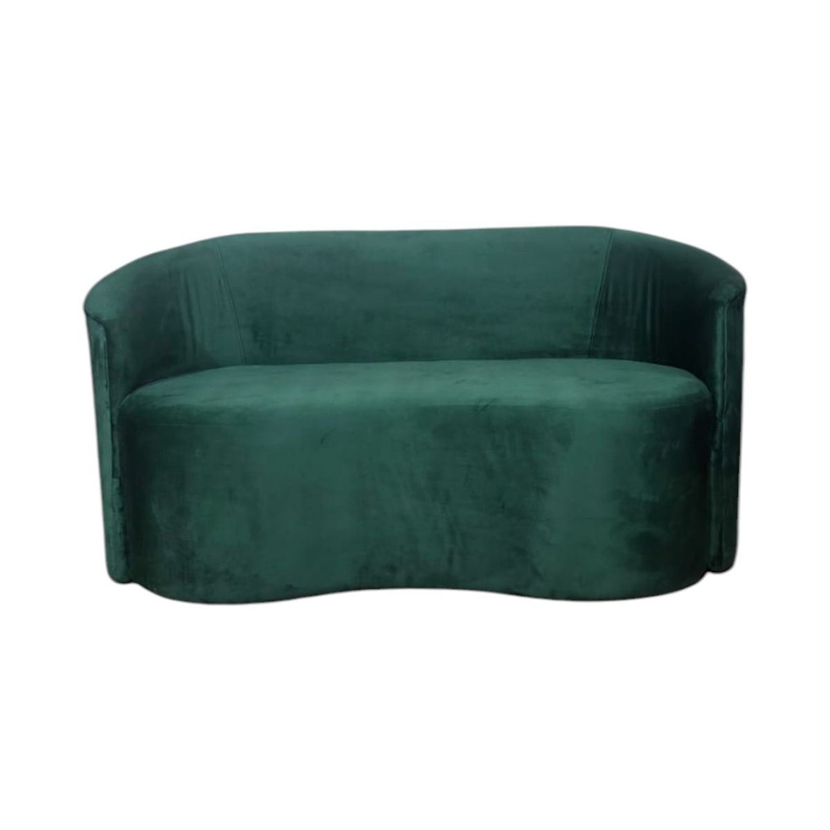 DISEÑOS VALESTRINI - SOFA MONACO CURVO FELPA VERDE