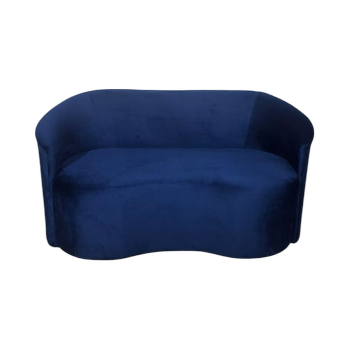 DISEÑOS VALESTRINI - SOFA MONACO CURVO FELPA AZUL MARINO