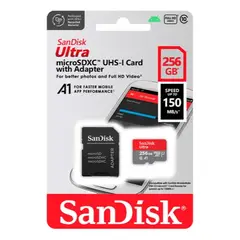 SANDISK - Micro Sd Ultra 256 Gb Sdsquac-256g A1 U1 Ultima Gen. 150mb/s
