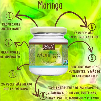 Imagen 2 del producto Moringa 100g Sin Gluten Vegano Bio V